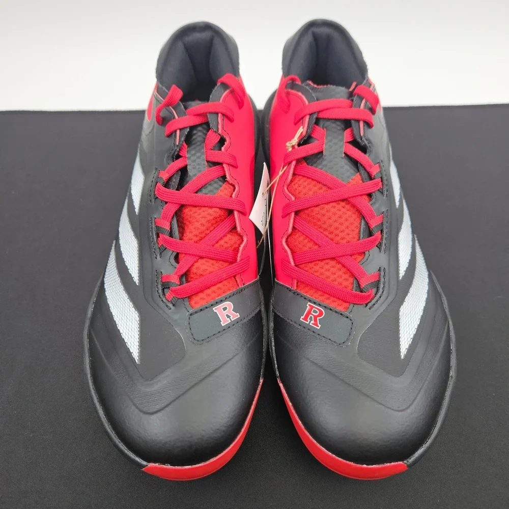 Adidas Adizero Impact NCAA Rutgers Baseball Cleats Red Black JR3048‎ Mens Sz 8.5